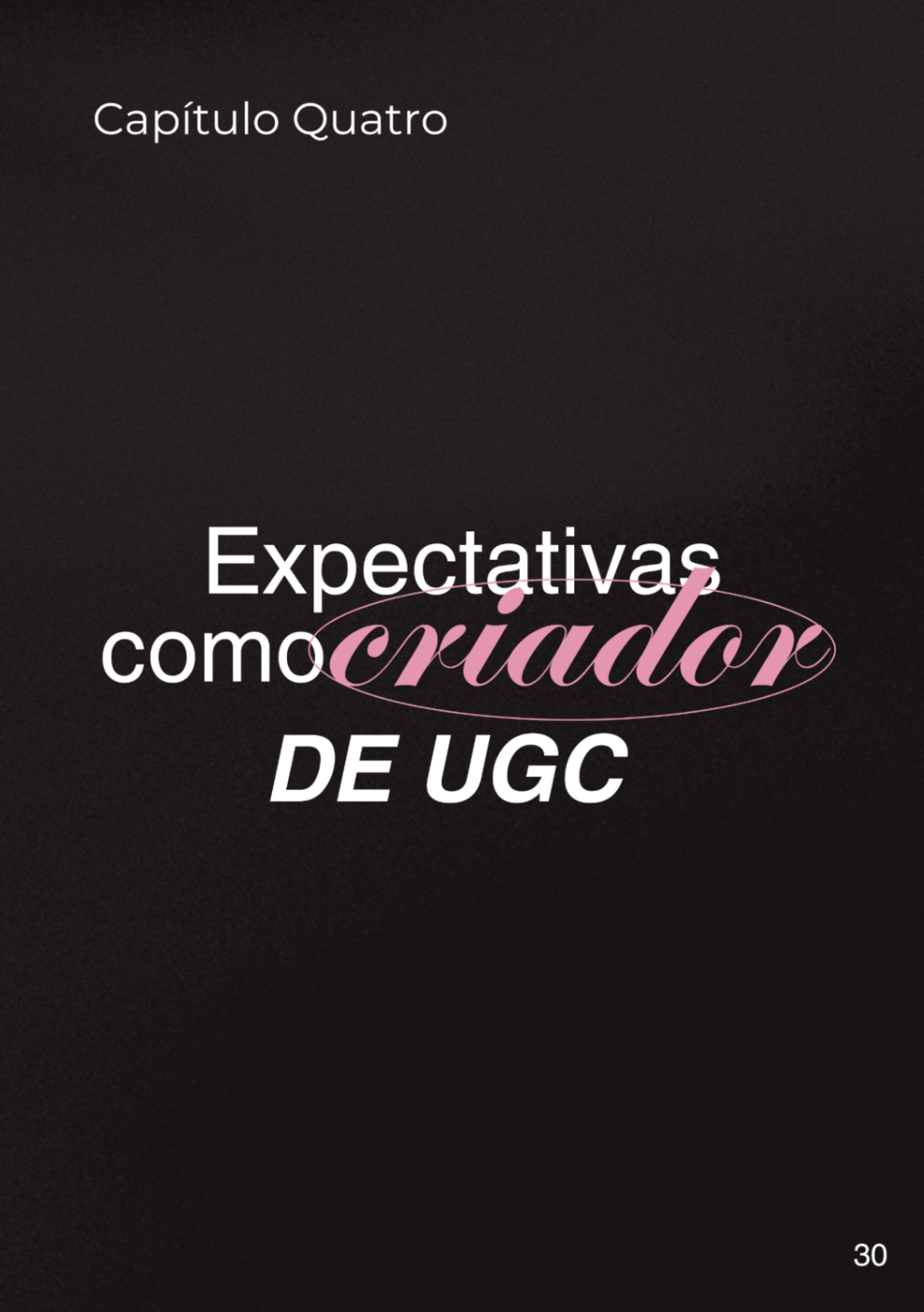 Capa do Capítulo 4: Expectativas como criadora UGC